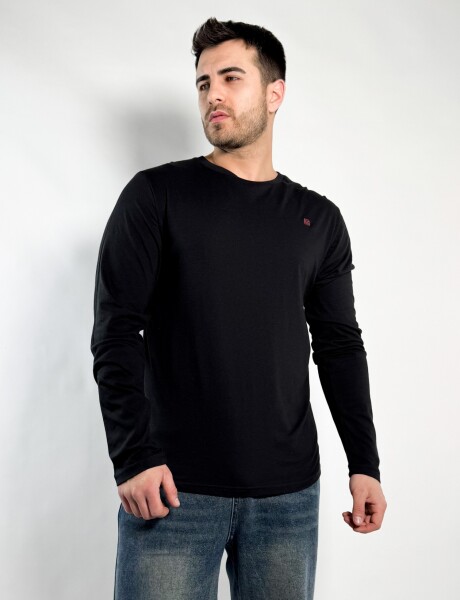 Remera M/Larga Barton Negro