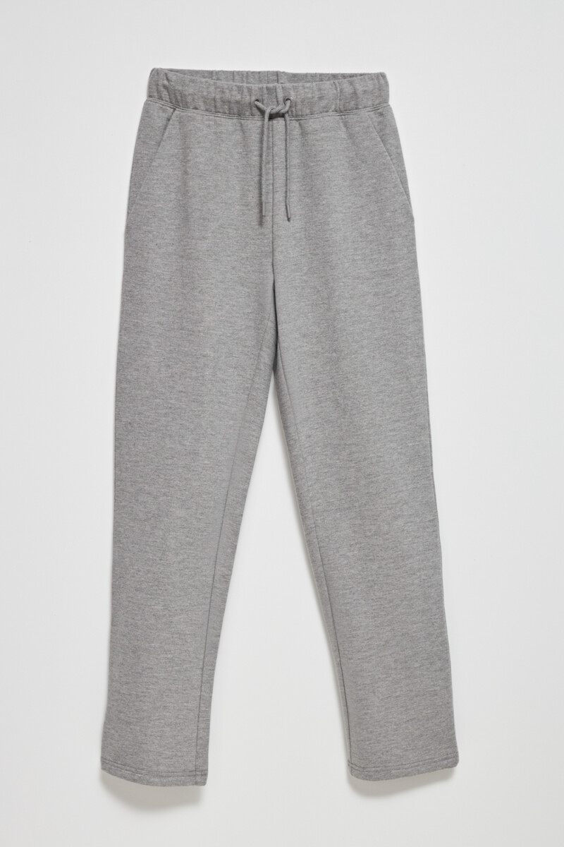 Pantalón deportivo recto - Gris Melange 