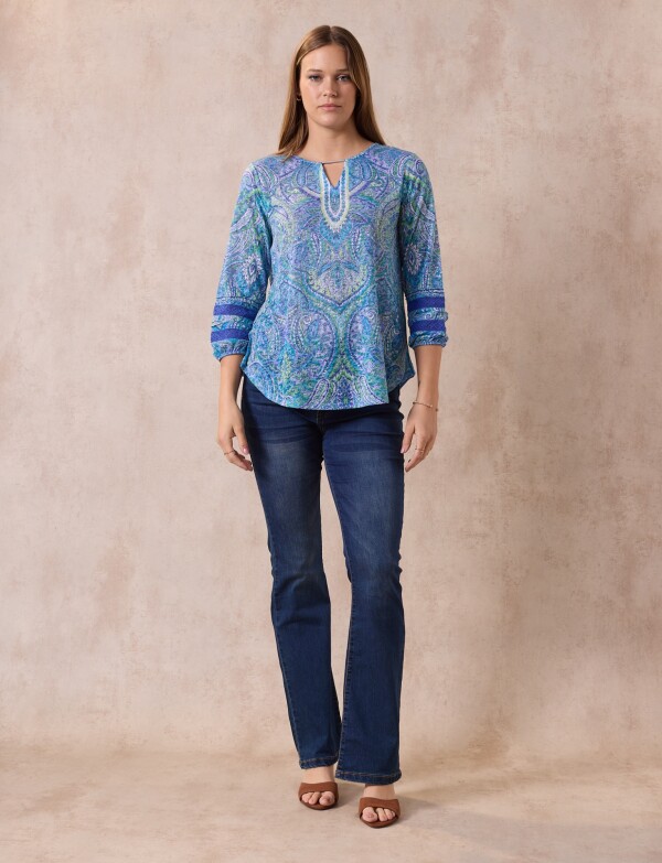 Blusa Printed AZUL/MULTI