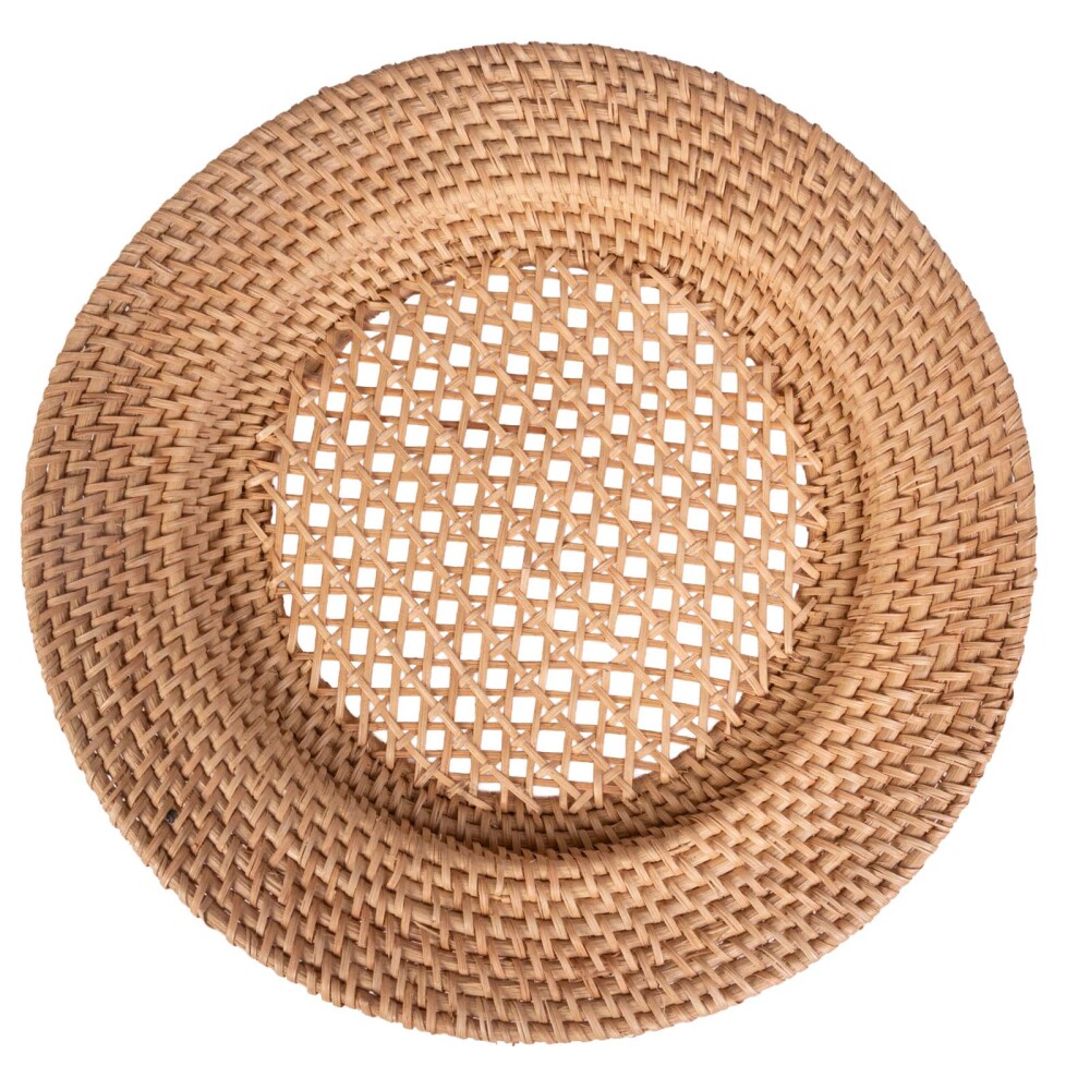 PLATO DE SITIO 33CM RATTAN NATURAL-BEIGE CPRT 1501