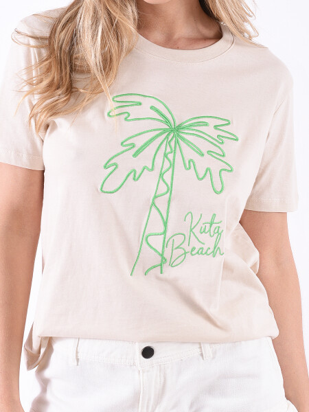 REMERA PALM CREMA