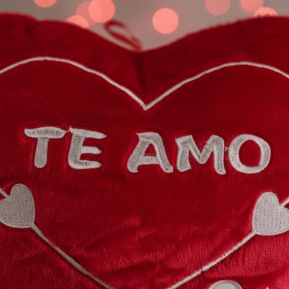 Peluche De Corazón Con Luces ROJO