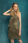 Rombo Raphia Skirt Verde Musgo