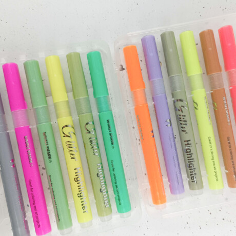 Set de 12 marcadores con glitter Sc