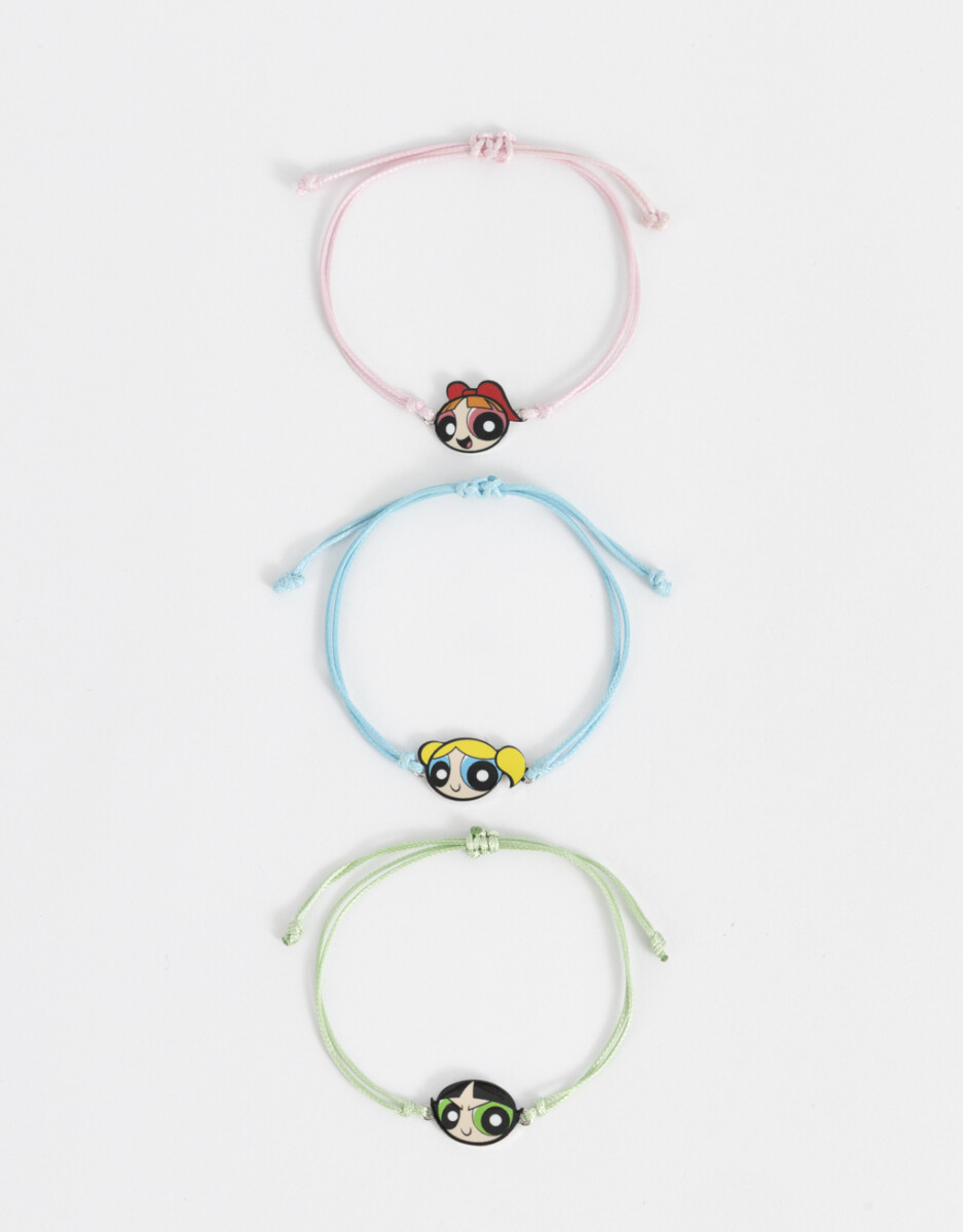Set De Pulseras "chicas Superpoderosas" 