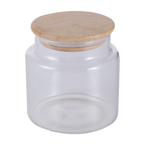 Frasaco vidrio tapa madera 500ml N/a