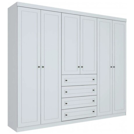 Ropero Americano Blanco 6 P Mdf Ropero Americano Blanco 6 P Mdf