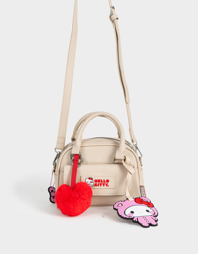 Bandoleras Bandolera Solapa Hello Kitty Kawaii - Blanco Crudo