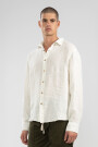 100% LINEN LONG SLEEVE SHIRT Oyster