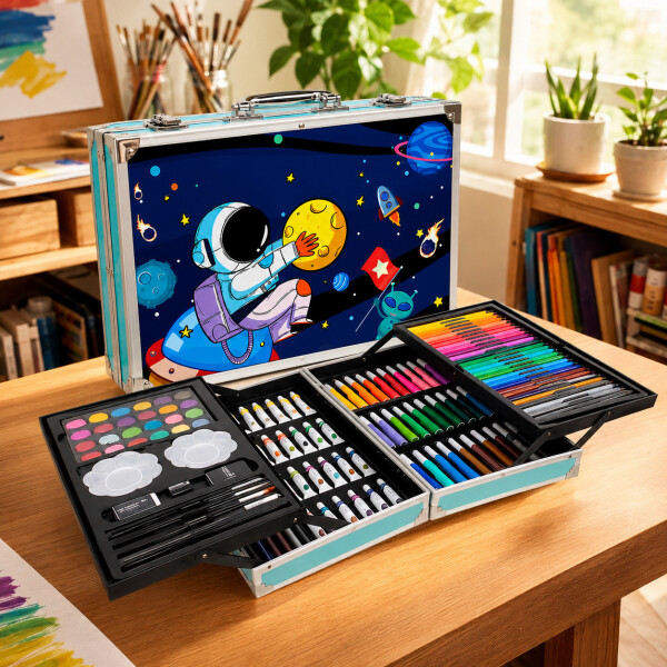 Set de Arte Infantil en Valija 145 Piezas Azul 1