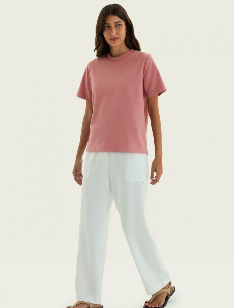 CAMISETA MANGA CORTA SUPER COTTON ROSADO
