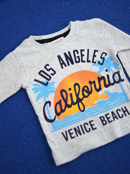 REMERA CALIFORNIA GRIS CLARO