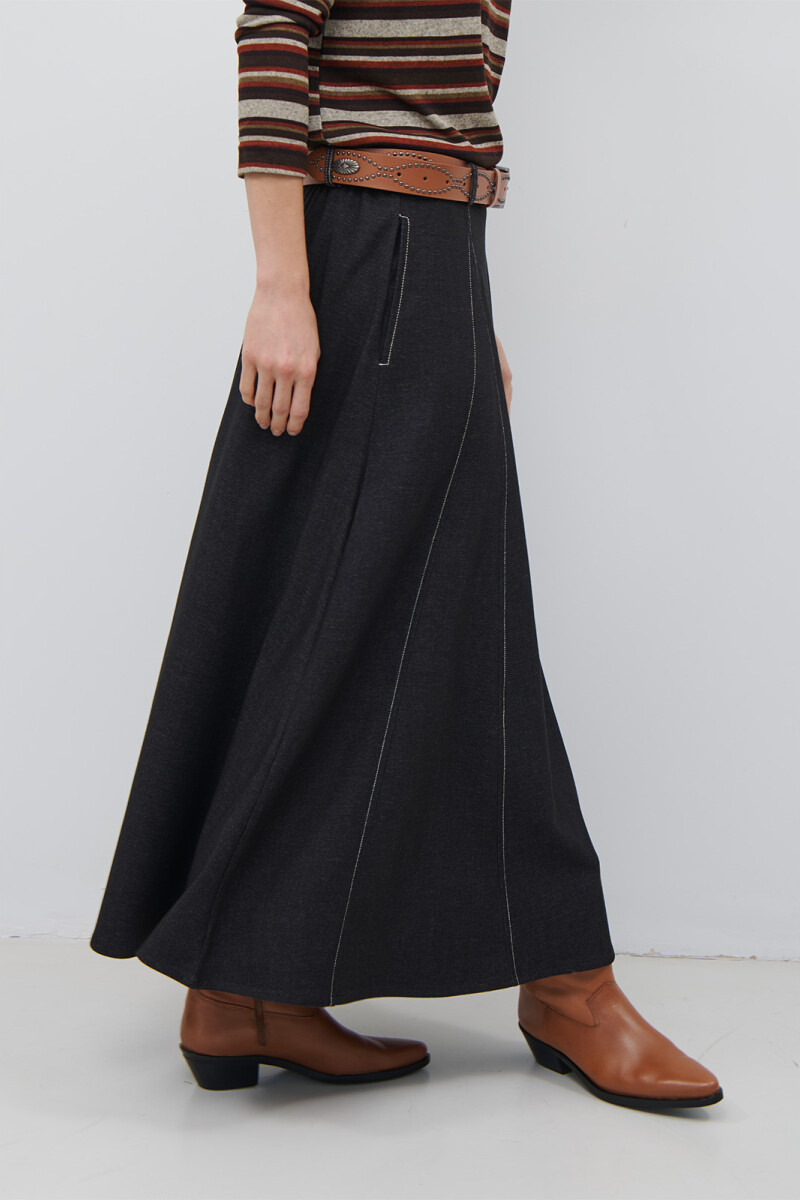 FALDA JEAN TEXTIL NEGRO