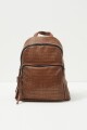 Mochila textura croco chocolate