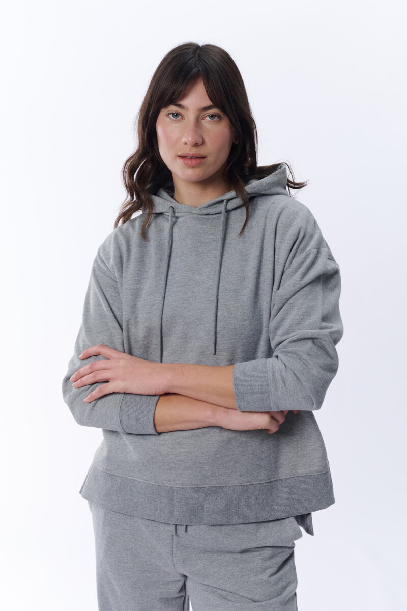 Canguro deportivo Oversize Gris Melange