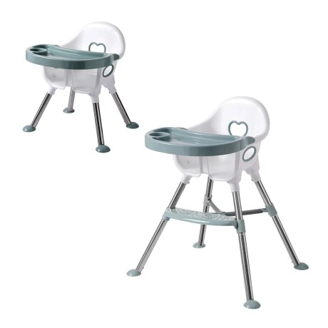 Silla Alta de Comer para Bebé Portable con Altura Ajustable Gris