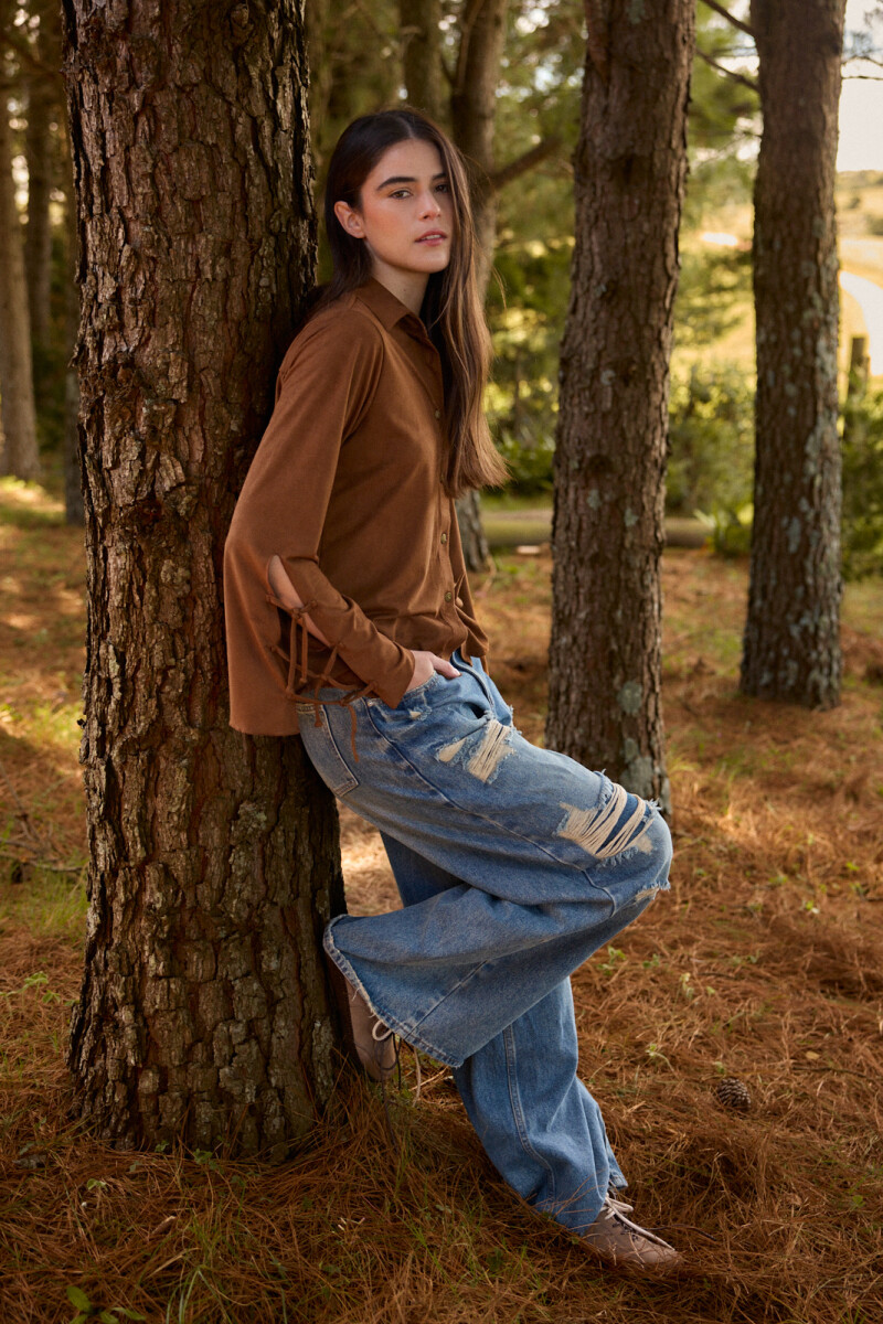 Camisa Ondulada Marron