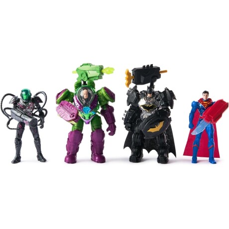 Pack X4 Figuras Dc Comics 72402 Team Up Con Accesorios 001
