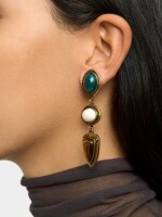 Pendientes Geométricos De Piedras multicolor