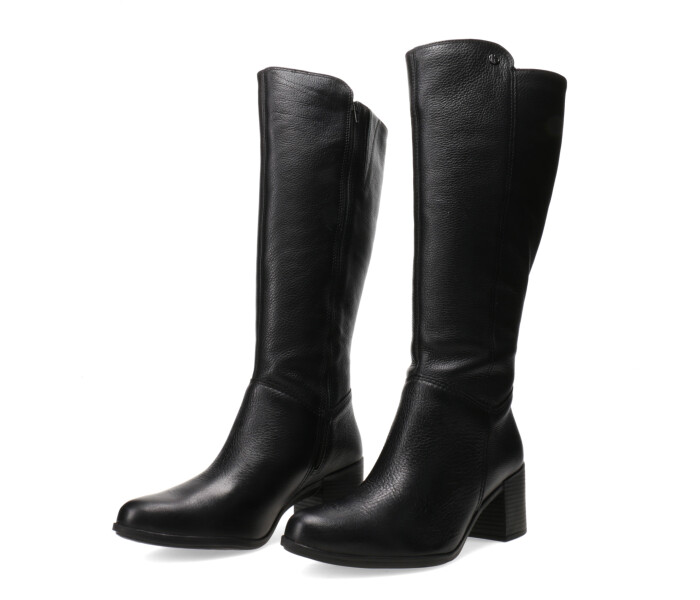 Bota de Mujer Bottero Caña Alta de Cuero Negro