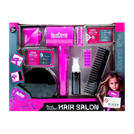 Set de peluqueria 7 piezas con secador a pila Set de peluqueria 7 piezas con secador a pila