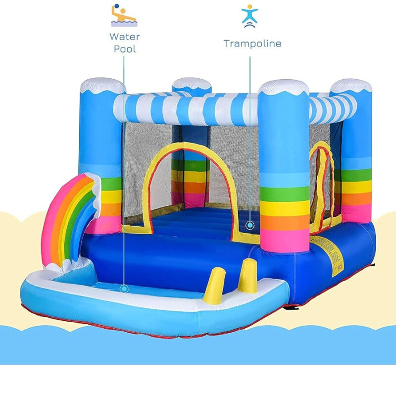 Pelotero Inflable Arcoíris Nube 2 en 1 Pelotero Inflable Arcoíris Nube 2 en 1