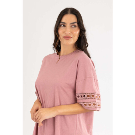 Cotton Lace Dress Marron