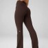 Leggings Flare PureLuxe High-Waisted TLC Kick Mujer Cacao