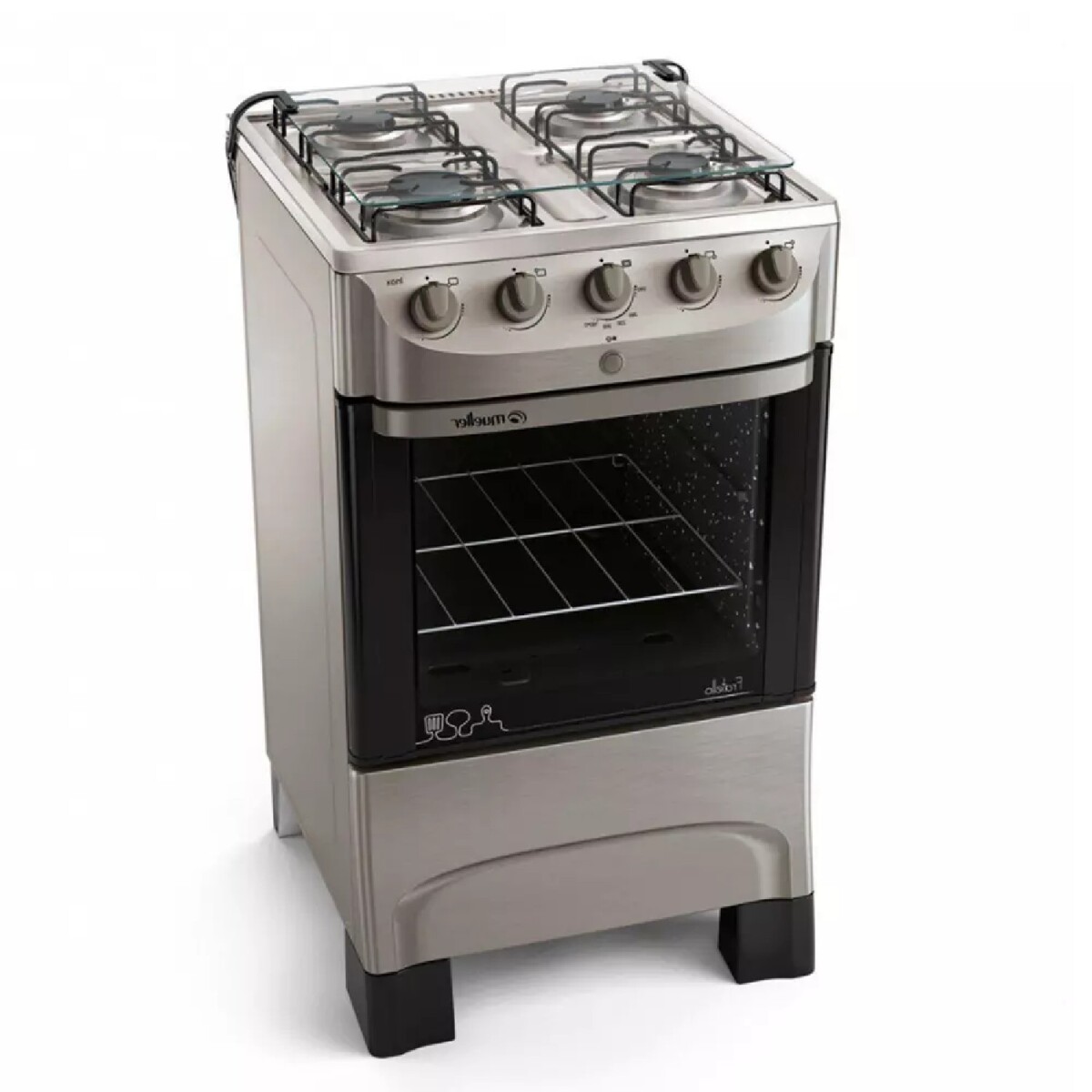 Cocina Mueller Fratello 4 Hornallas Inox 