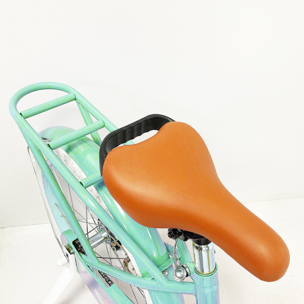 Bicicleta Infantil Rodado 16 Con Rueditas Auxiliares Y Canasto Verde