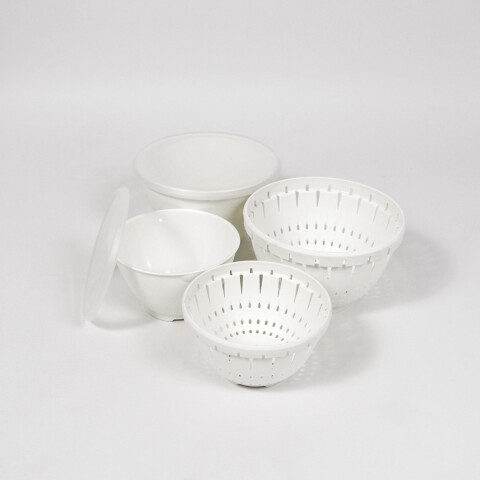SET BOWL PLAST BLANCO 21X16CM 4PZAS Unica