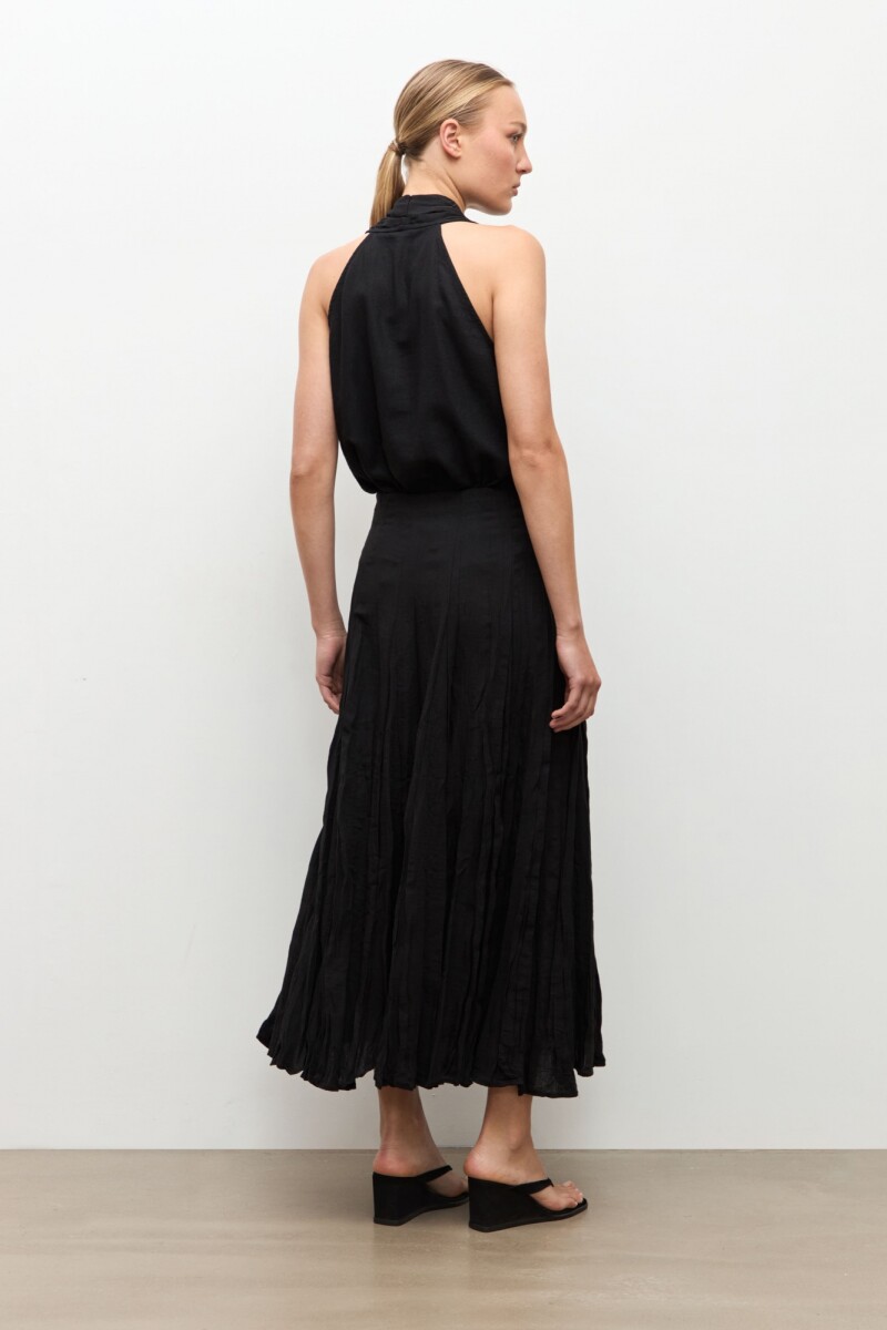 Maxi falda amasada negro