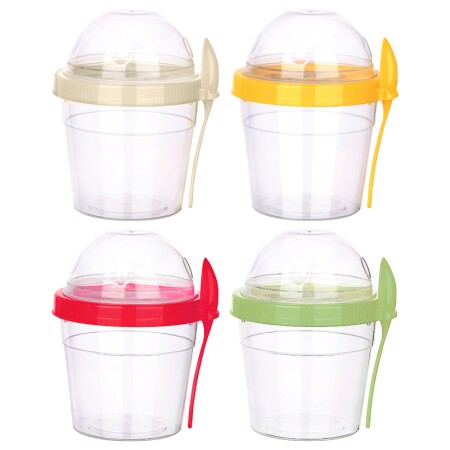 VASO PARA YOGURT CON CUCHARA VASO PARA YOGURT CON CUCHARA