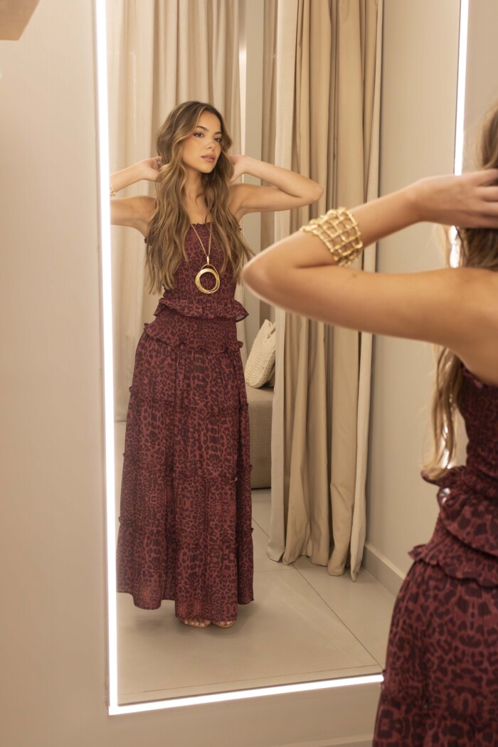 TOP MAR ROUGE WILD CHEETAH TOP MAR ROUGE WILD CHEETAH