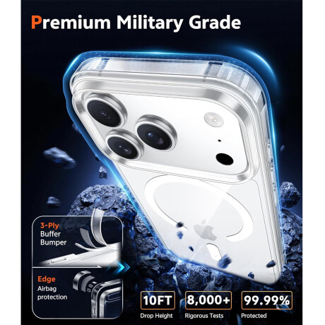 Estuche TPU Para IPhone 17 Pro Transparente Magsafe Estuche TPU Para IPhone 17 Pro Transparente Magsafe