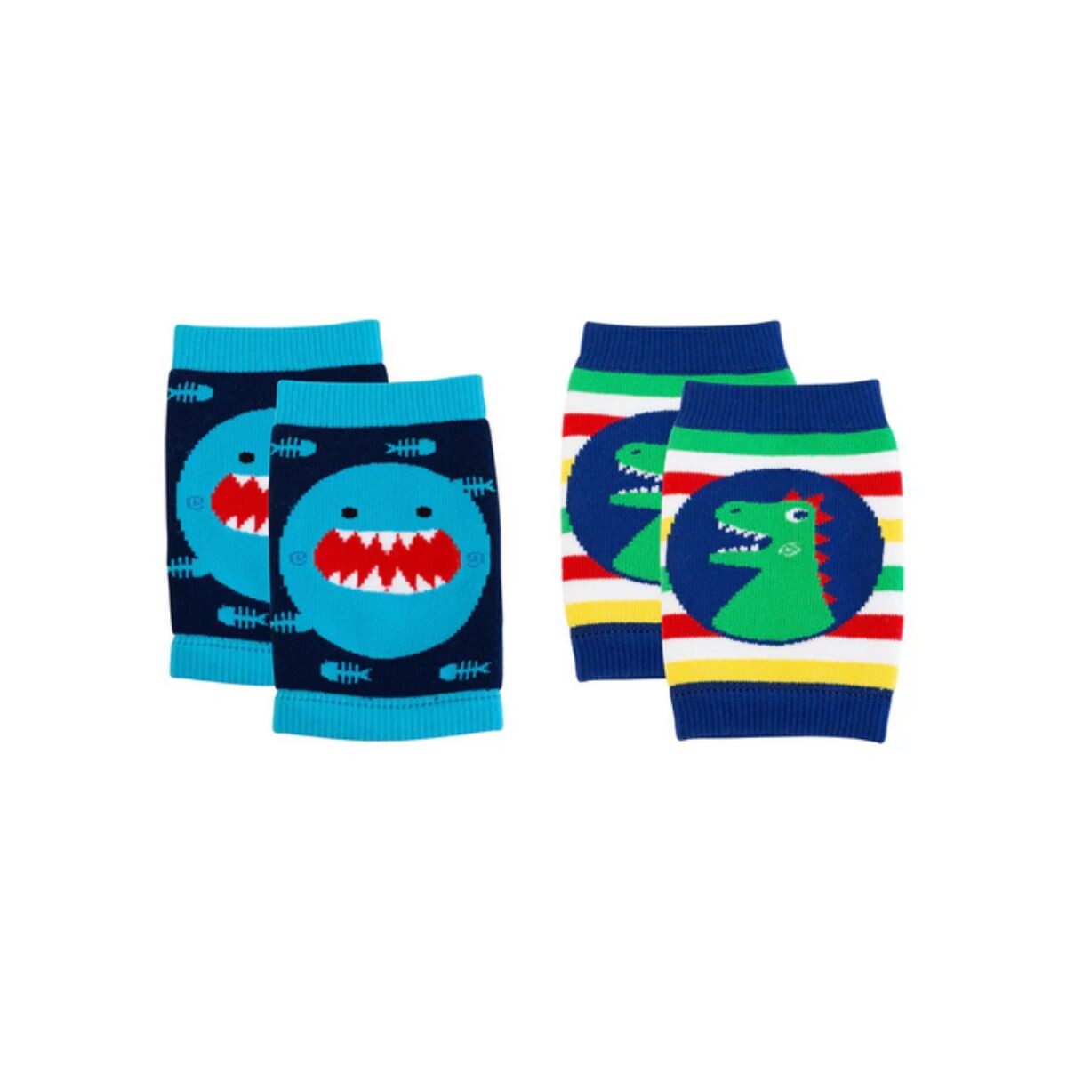 Set x2 rodilleras para gateo - Tiburón y Dino 