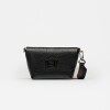 Mini bag Nina en cuero graneado Negro
