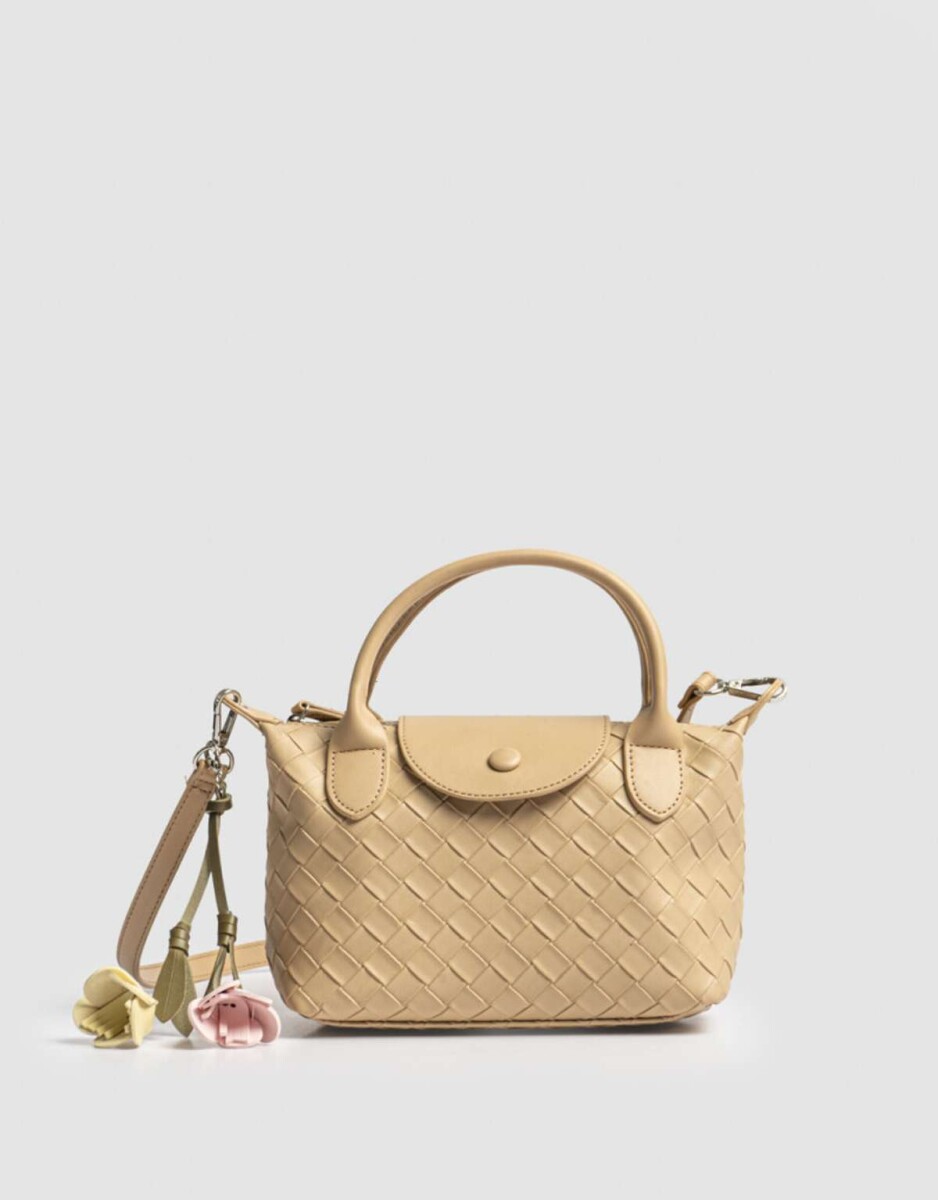 Cartera City Trenzada - Amarillo Claro 