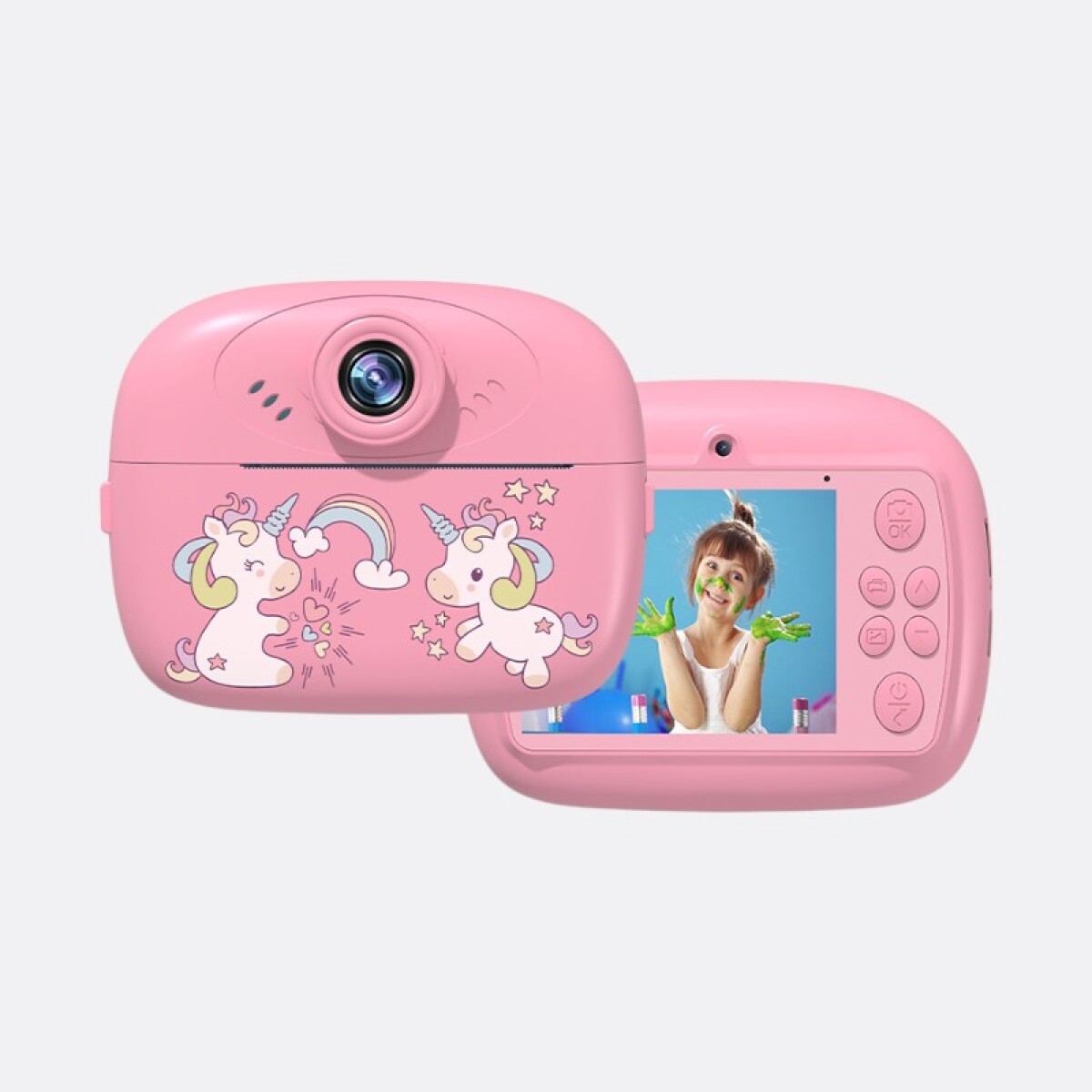 Cámara Fotográfica Infantil Con Impresión De Fotos - Rosa 