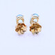 Caravanas oro 18k con topacios celestes oval. Caravanas oro 18k con topacios celestes oval.