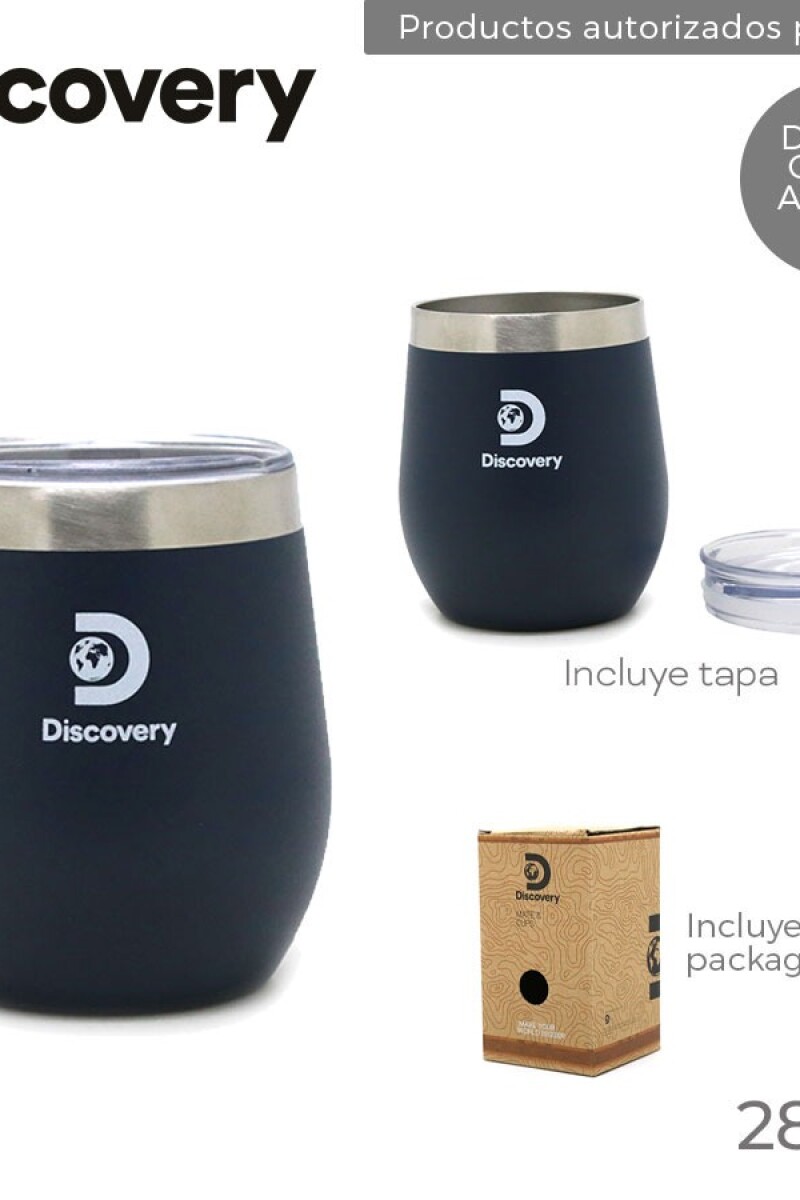 Mate y tapa de Acero -Discovery Azul