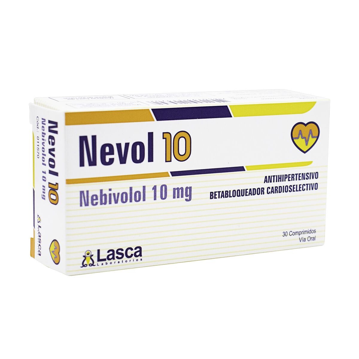 NEVOL 10 MG. CJ X 30 COMP. 