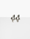 Aros Argollas Metal Aros Argolla De Acero Estrella - Plateado