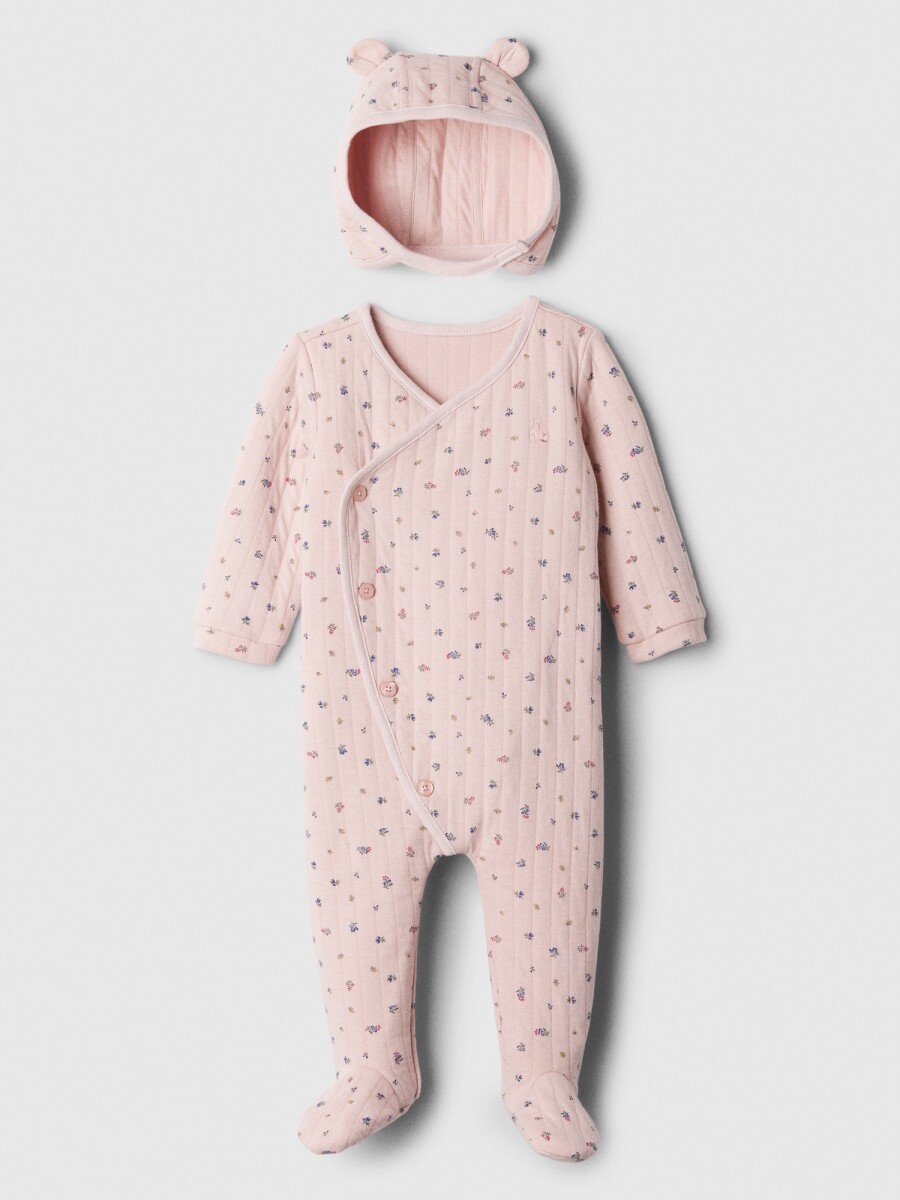 Set Astronautra Y Gorro Bebé - Feather Pink 