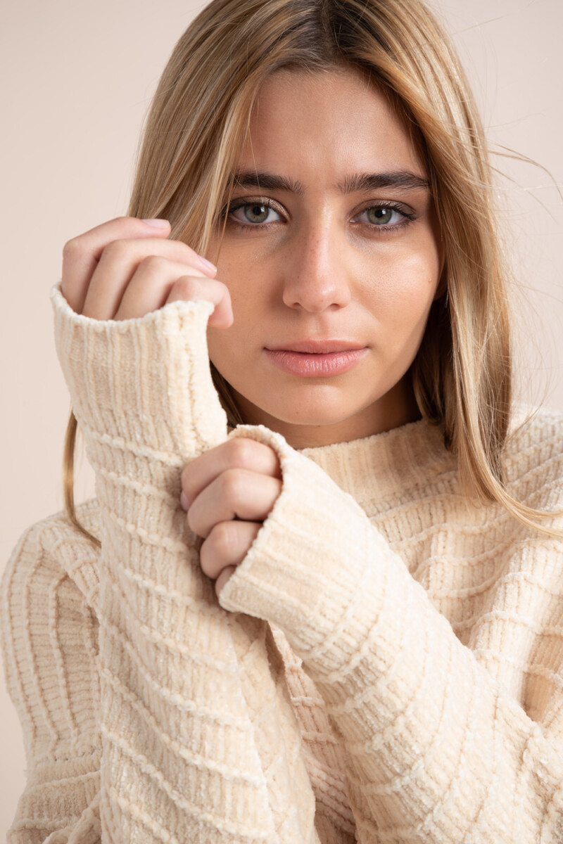 Sweater tejido chenille - Amarillo 