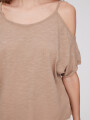 Remera Argosa Beige Oscuro