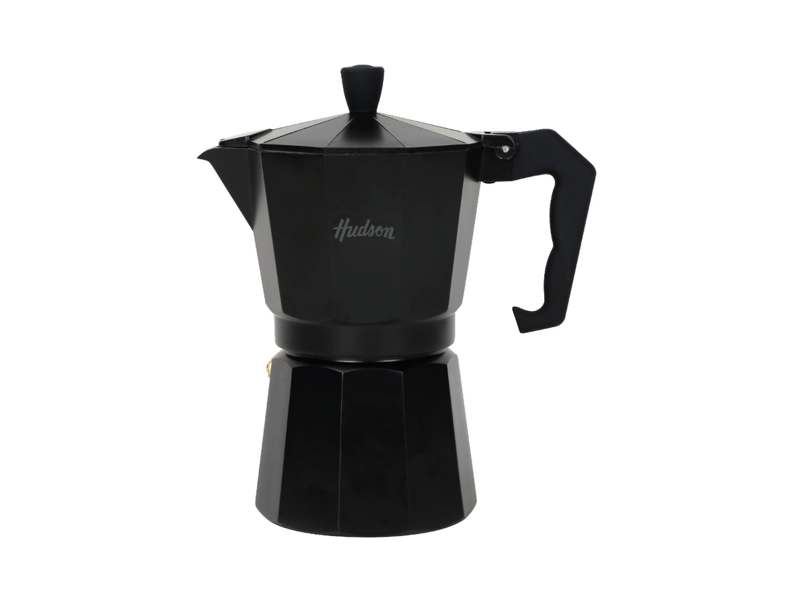 Cafetera De Aluminio Black Italiana Inducción Linea Hudson 