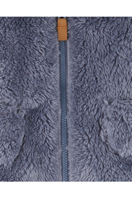 Campera de sherpa, con capucha Sin color
