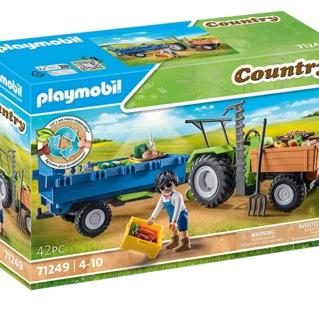 Playset Playmobil Tractor con Remolque 001
