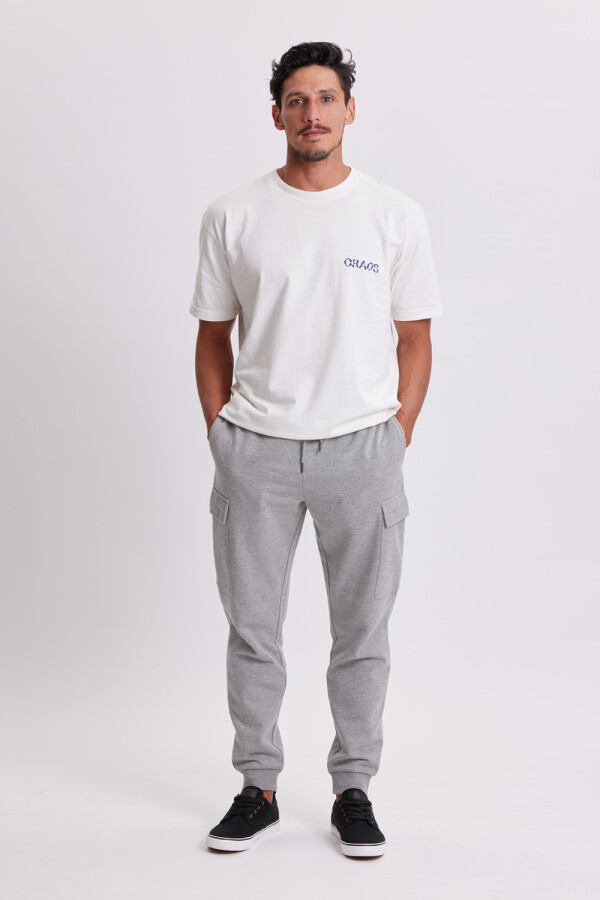 Pantalón deportivo jogger básico Gris Melange